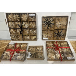 Super fint Jule Lot med 5 pakker Jule Deco i Bambus